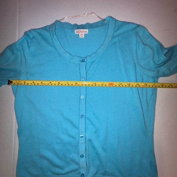 Merona Teal Button-Up Sweater - Picture 5 of 8